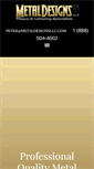 Mobile Screenshot of metaldesignsllc.com